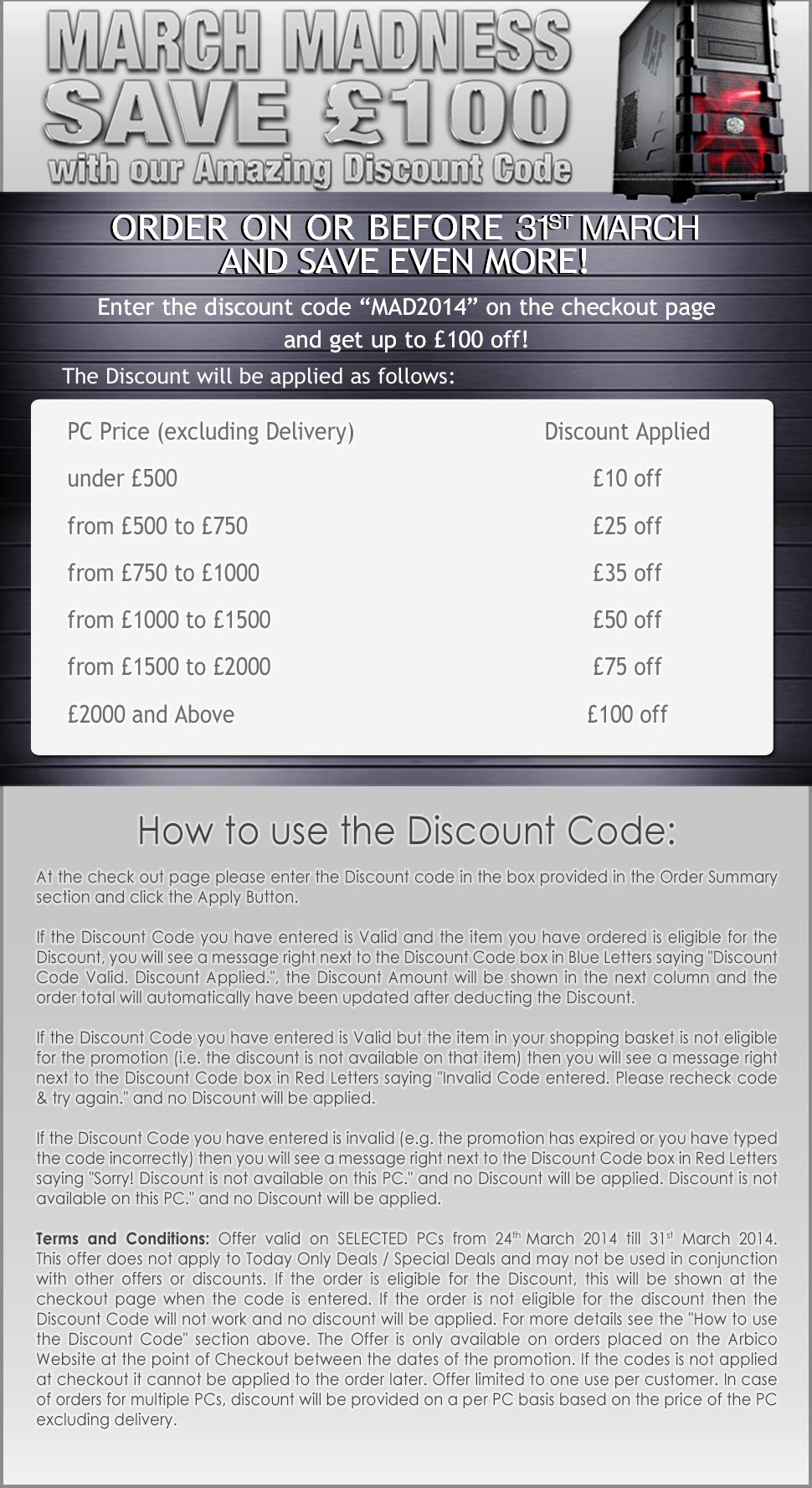 March Madness Discount Code Arbico