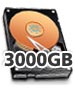 3000GB hard drive